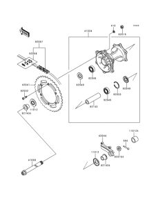 KDX125 Задняя ступица колеса