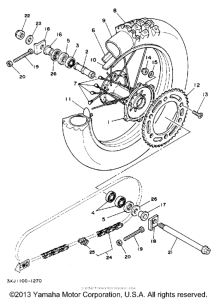 YZ125D1 Переднее колесо