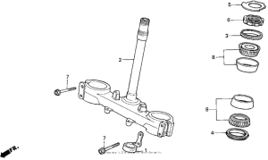 XR250R Траверса нижняя