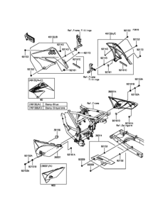 KLX125 サイドカバー / チェーンカバー