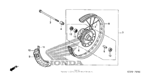 CRF70F Переднее колесо