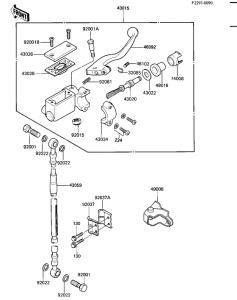 KX500 Передний тормозной цилиндр