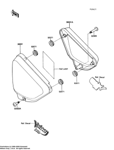 VN750 Боковая крышка