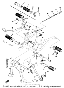 TX750A Stand - footrest - brake pedal