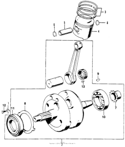 SL100 Коленчатый вал и поршни