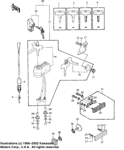 KE125 Замок зажикания