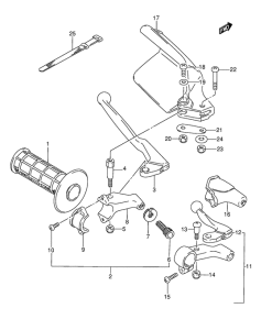 DR350 Left knuckle cover