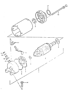GSX400 Стартерный мотор