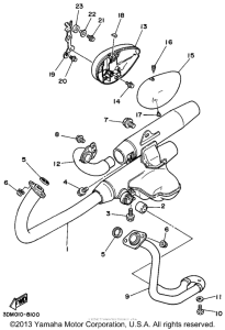 XV250 Выхлопная система