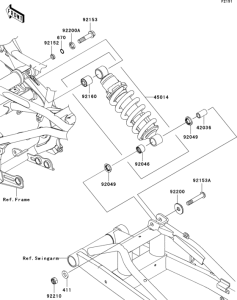 EX650 Подвеска  /  амортизатор
