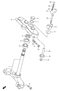 GSF1200S (ABS) Траверса нижняя