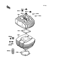 KE100 Цилиндр и головка цилиндров