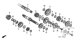 CR250R Трансмиссия