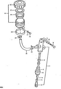 GSX750 Задний тормозной цилиндр