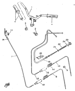 CW50RSP Steering handle. cable