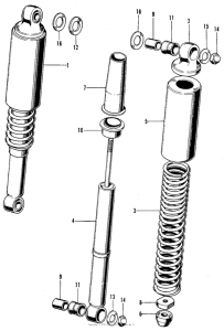 CB125S Rear shock absorber s-s1