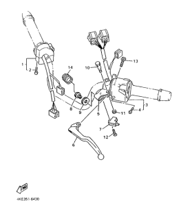 XJ600N Handle switch. lever