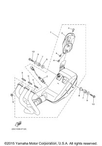 FJ09FCGY Выхлопная система