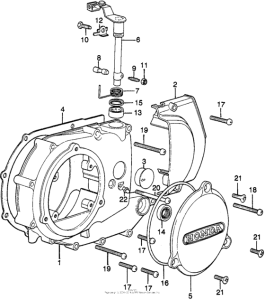 XL250 Крышка картера левая