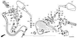 NC700X Handle Lever + Switch + Cable (Nc700X / nc750Xa)