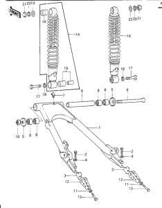 KZ1000 Swing arm / shock absorbers