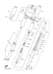 XVS950A Вилка передней оси