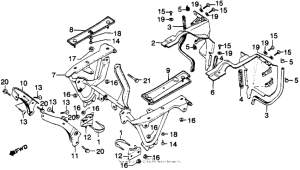 GL1100I Кронштейн крепления 