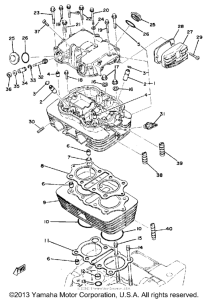 XS400D Cylinder head-cylinder