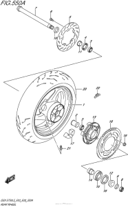 GSX-S750 Rear Wheel (Gsx-S750L5 E03)