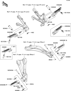 ZX600 Подножки