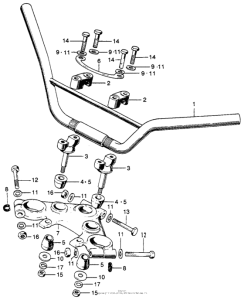 SL350 Handlebar + top bridge