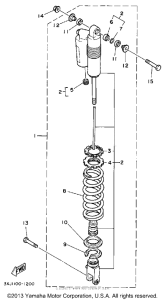 WR500ZE Амортизаторы задние