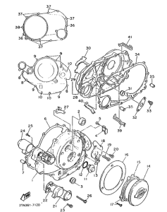 XV1000 Крышка картера двигателя