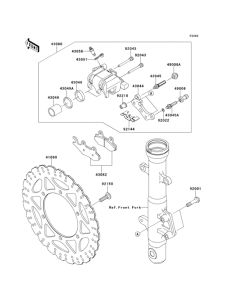 EX250 Передний тормоз