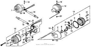 CM450 Задний фонарь