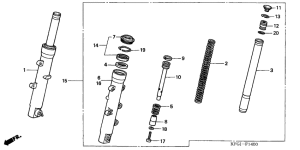 FES250 Вилка передней оси
