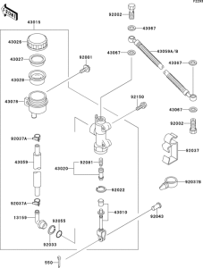 EX250 Задний торм цилиндр