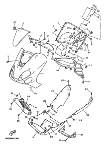 YP125D Обтекатель 1
