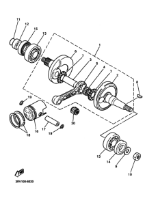 PW80 PW80M Коленчатый вал и Поршень