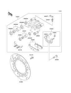 EX250 Передний суппорт