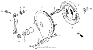 CMX450 Задний тормоз