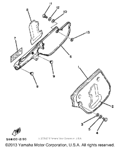 YZ125J Боковые обтекатели