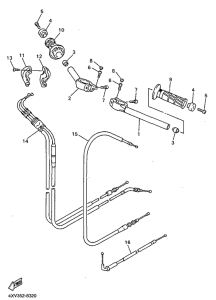 YZF-R1 Steering handle. cable