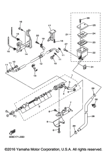 XVS1300BG Задний торм цилиндр