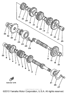 YZ125N Трансмиссия