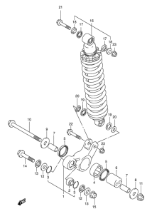 DR125 Втулки заднего рычага