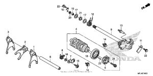 CBR600RR (ABS) Вилка переключения передач