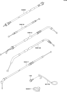 ZR1100 Тросы управления