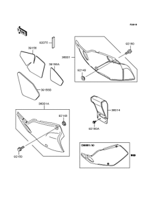 KLX250 Боковые обтекатели