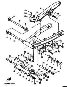 TDR250 TDR250A Задний рычаг и подвеска